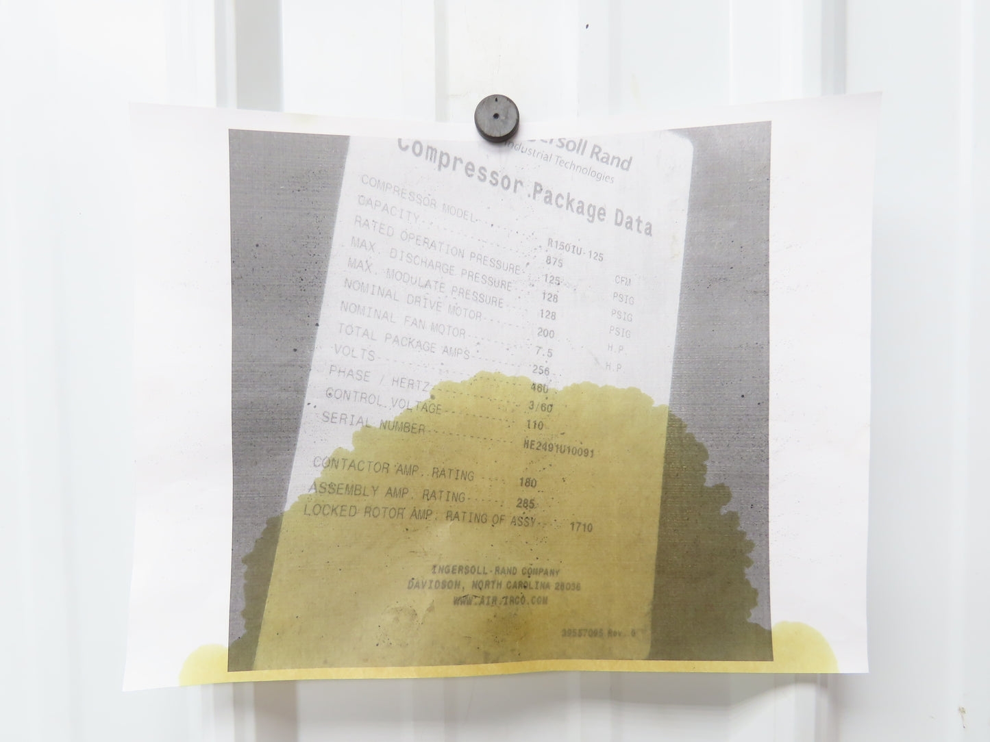 Ingersoll Rand 22937213 Air Compressor Aftercooler Oil Radiator Heat Exchanger