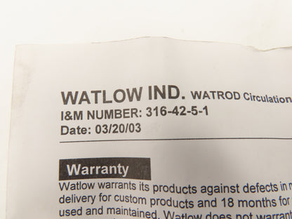 CBLR737C13 Immersion Tube Heater Element 38" 6000W 480V 3PH 2.5" NPT