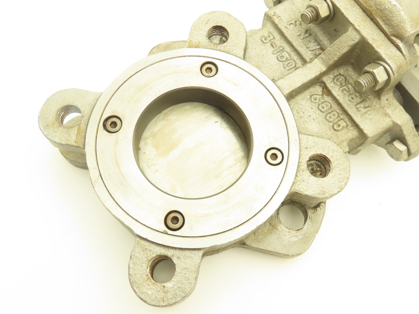 FNW 2000BT Stainless Knife Gate Valve V-Port Rising Stem Metal Seat 3"