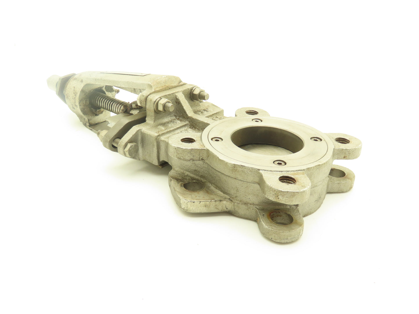 FNW 2000BT Stainless Knife Gate Valve V-Port Rising Stem Metal Seat 3"