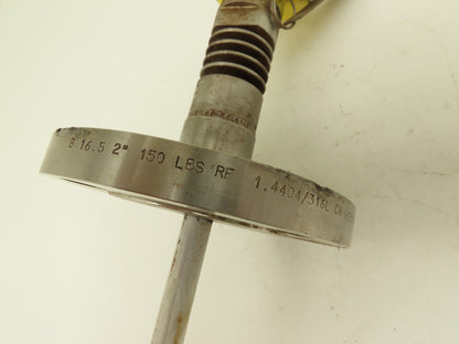 Vega Cap 62UX BHARANX6 Capacitive Indicator Probe 2" Flange Slight Bend In Probe