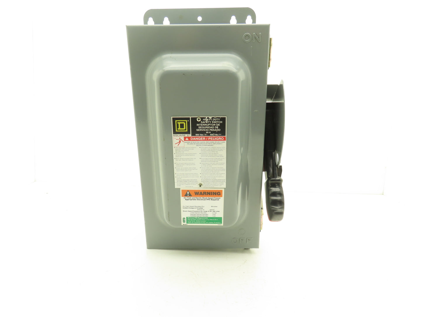 Square D H362AWK Fusible Safety Disconnect Switch 60A 600V 3 Pole