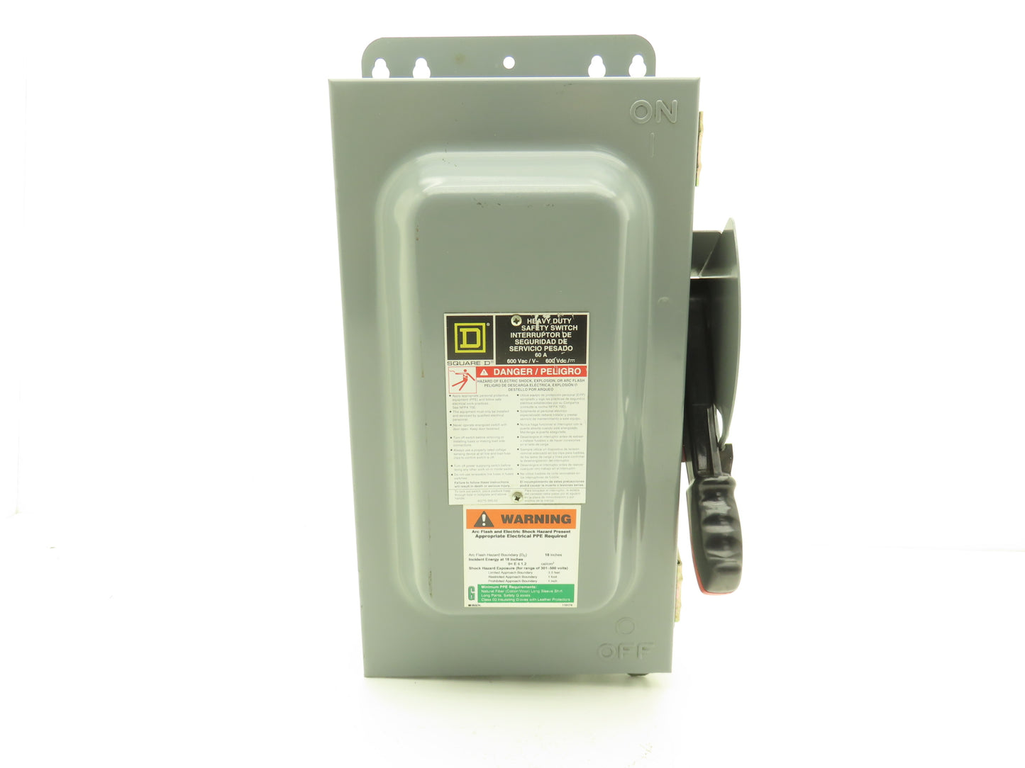 Square D H362AWK Fusible Safety Disconnect Switch 60A 600V 3 Pole