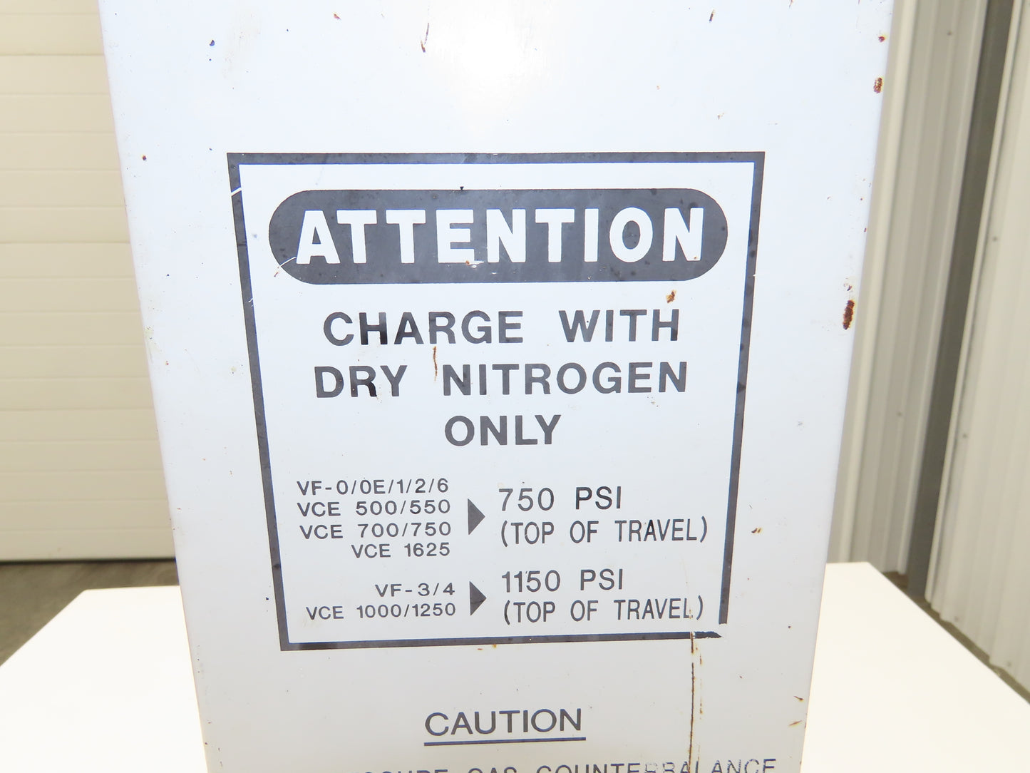 Haas VF-2 CNC Spindle Counterbalance Nitrogen Cylinder With Housing