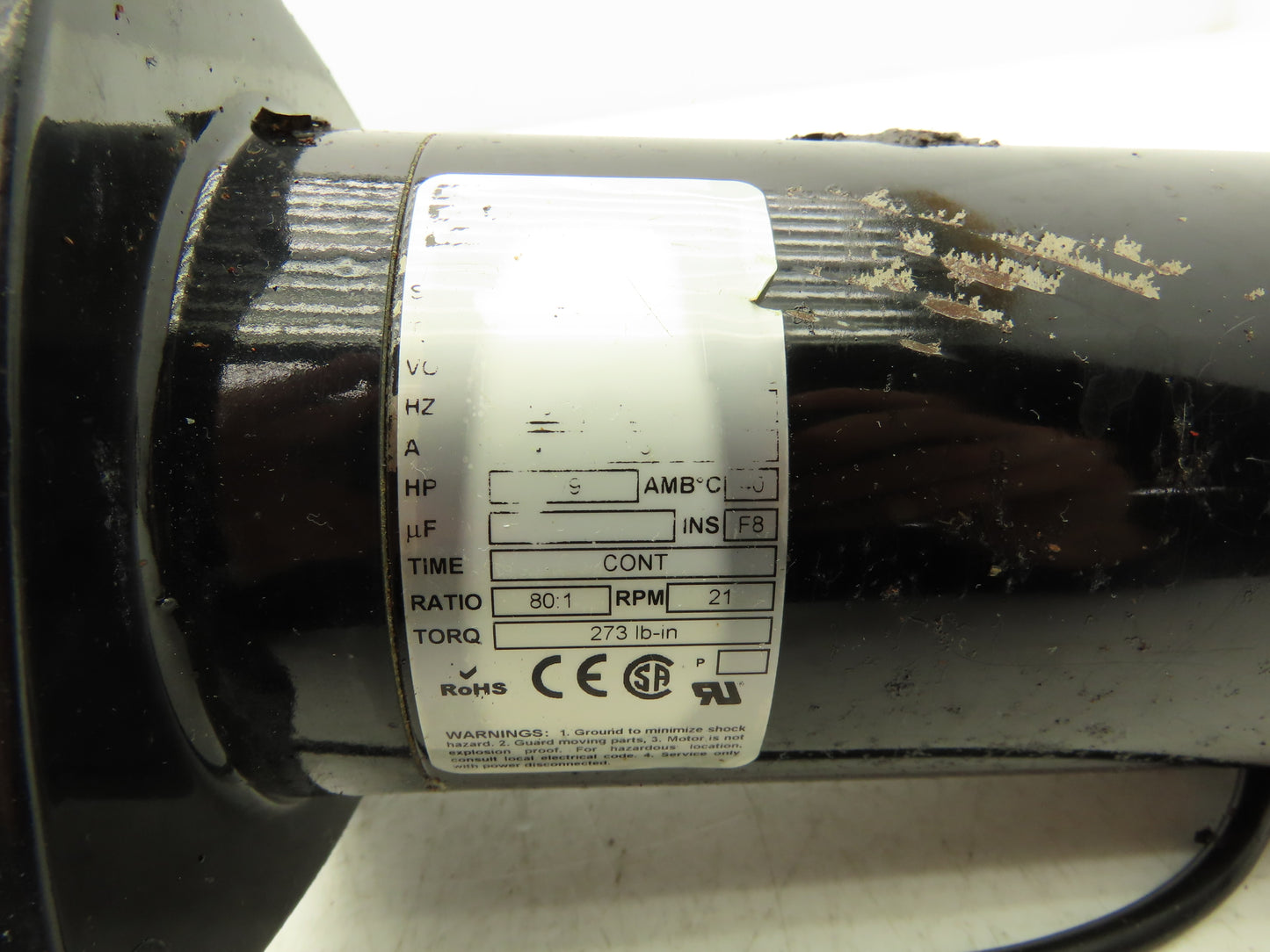 Bodine 32A5BEPM-E4 DC Gearmotor 90V 80:1 Reducer 21 RPM 273 lb-in Motor Only