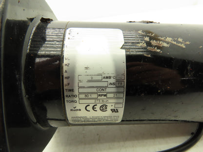 Bodine 32A5BEPM-E4 DC Gearmotor 90V 80:1 Reducer 21 RPM 273 lb-in Motor Only
