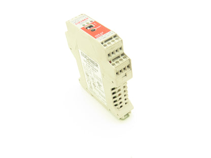 Euchner CES-AZ-AES-01B Evaluation Unit Safety Relay 2 Output 24VDC Din Mount