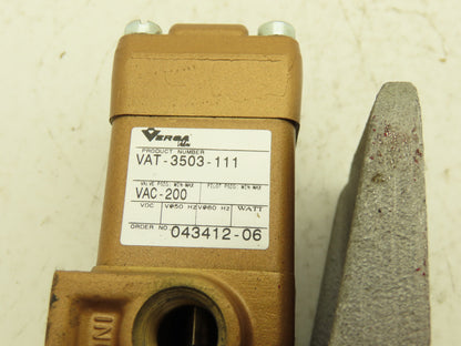 Versa VAT-3503-111 Brass Directional Pneumatic Air Valve 3-Way 3-Pos Foot Pedal