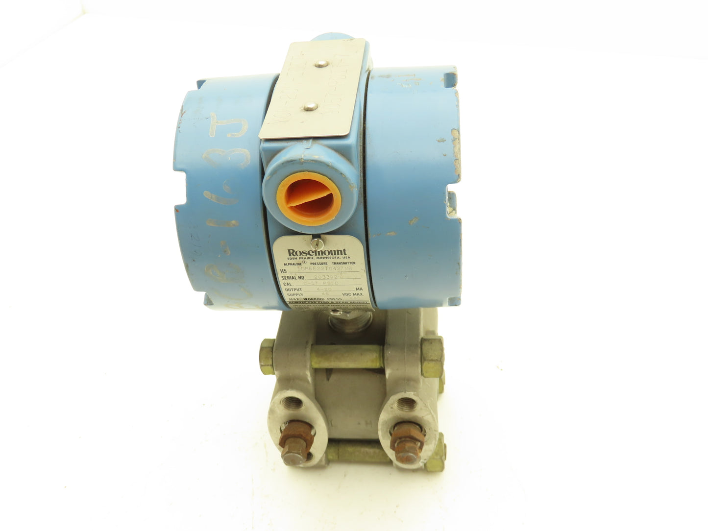 Rosemount DP6E22T0427MB Electronic Pressure Transmitter 45VDC 1/4" NPT 0-17psi