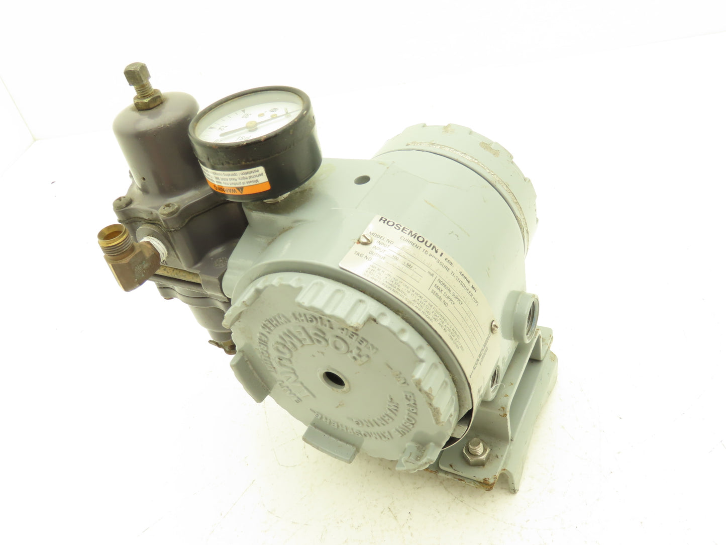 Rosemount 846-DS1J1 Current to Pressure Transducer  W/Regulator 35PSI Max Input