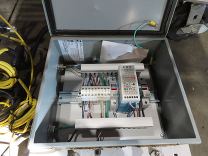 Roach 48"x 22' 6" Portable Roller Conveyor 115V Adj Speed O-Ring Belt Drive 30"H