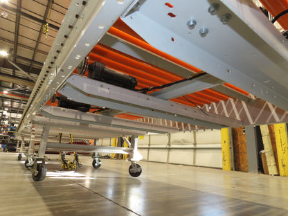 Roach 48"x 22' 6" Portable Roller Conveyor 115V Adj Speed O-Ring Belt Drive 30"H