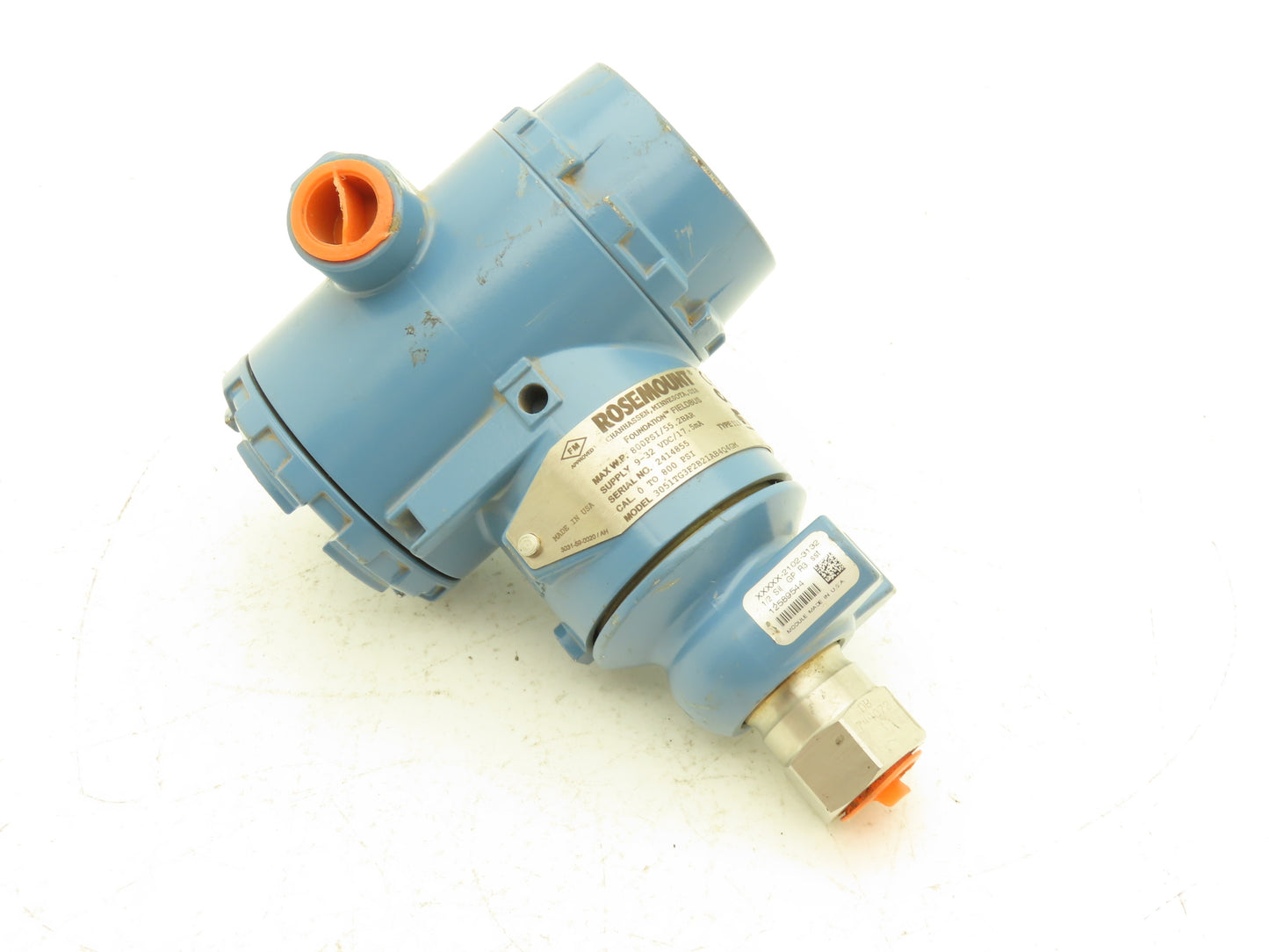 Rosemount 3051TG3F2B21AB4Q4GM Pressure Transmitter 800 PSI Max 9-32VDC