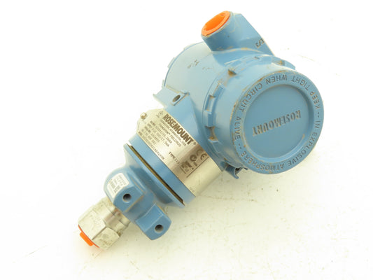 Rosemount 3051TG3F2B21AB4Q4GM Pressure Transmitter 800 PSI Max 9-32VDC
