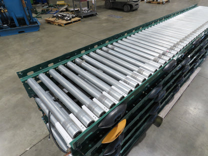 Dematic Rapistan 25"x 12' Gravity Roller Conveyor 22"BF 1.9"  5-Sections 60'L
