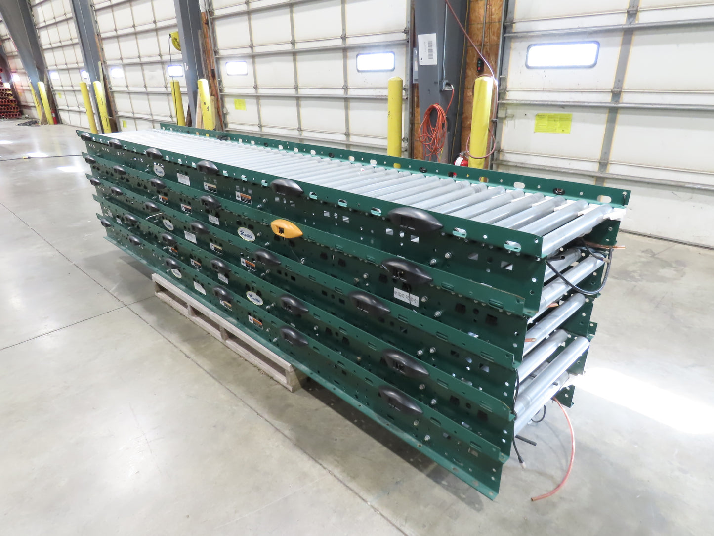 Dematic Rapistan 25"x 12' Gravity Roller Conveyor 22"BF 1.9"  5-Sections 60'L