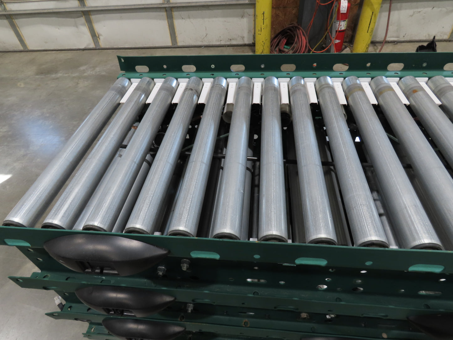 Dematic Rapistan 25"x 12' Gravity Roller Conveyor 22"BF 1.9"  5-Sections 60'L