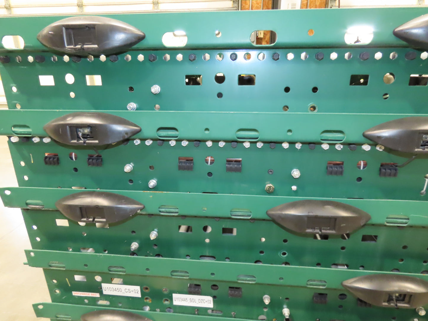 Dematic Rapistan 25"x 12' Gravity Roller Conveyor 22"BF 1.9"  5-Sections 60'L