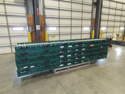 Dematic Rapistan 25"x 12' Gravity Roller Conveyor 22"BF 1.9"  5-Sections 60'L