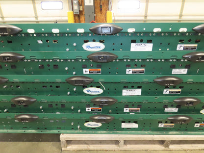 Dematic Rapistan 25"x 12' Gravity Roller Conveyor 22"BF 1.9"  5-Sections 60'L