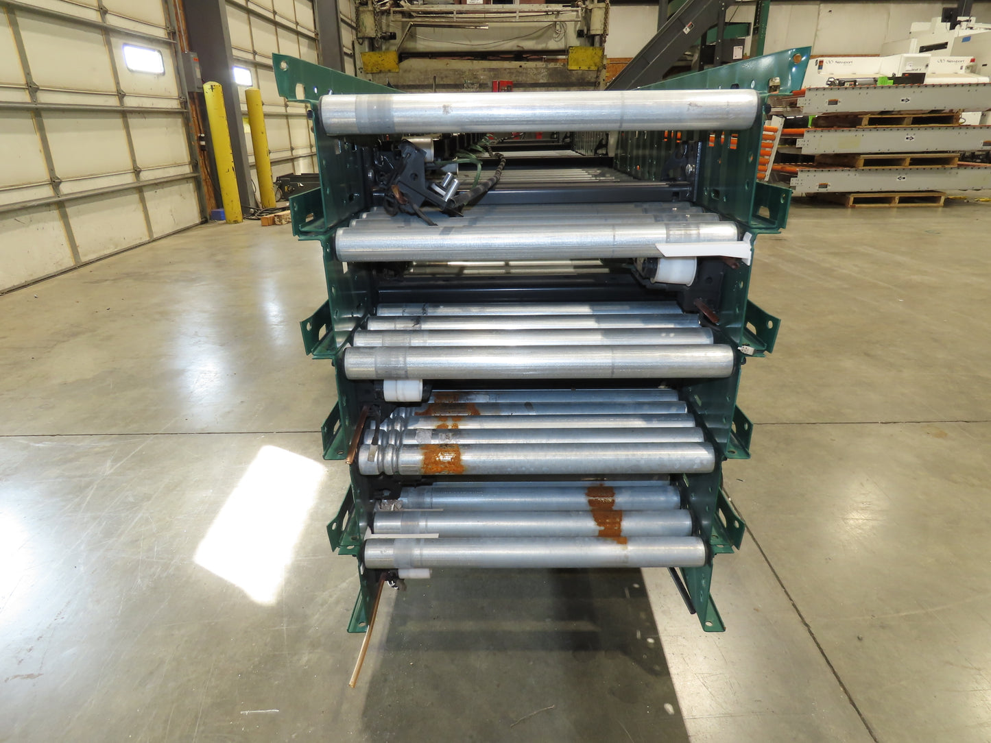 Dematic Rapistan 25"x 12' Gravity Roller Conveyor 22"BF 1.9"  5-Sections 60'L