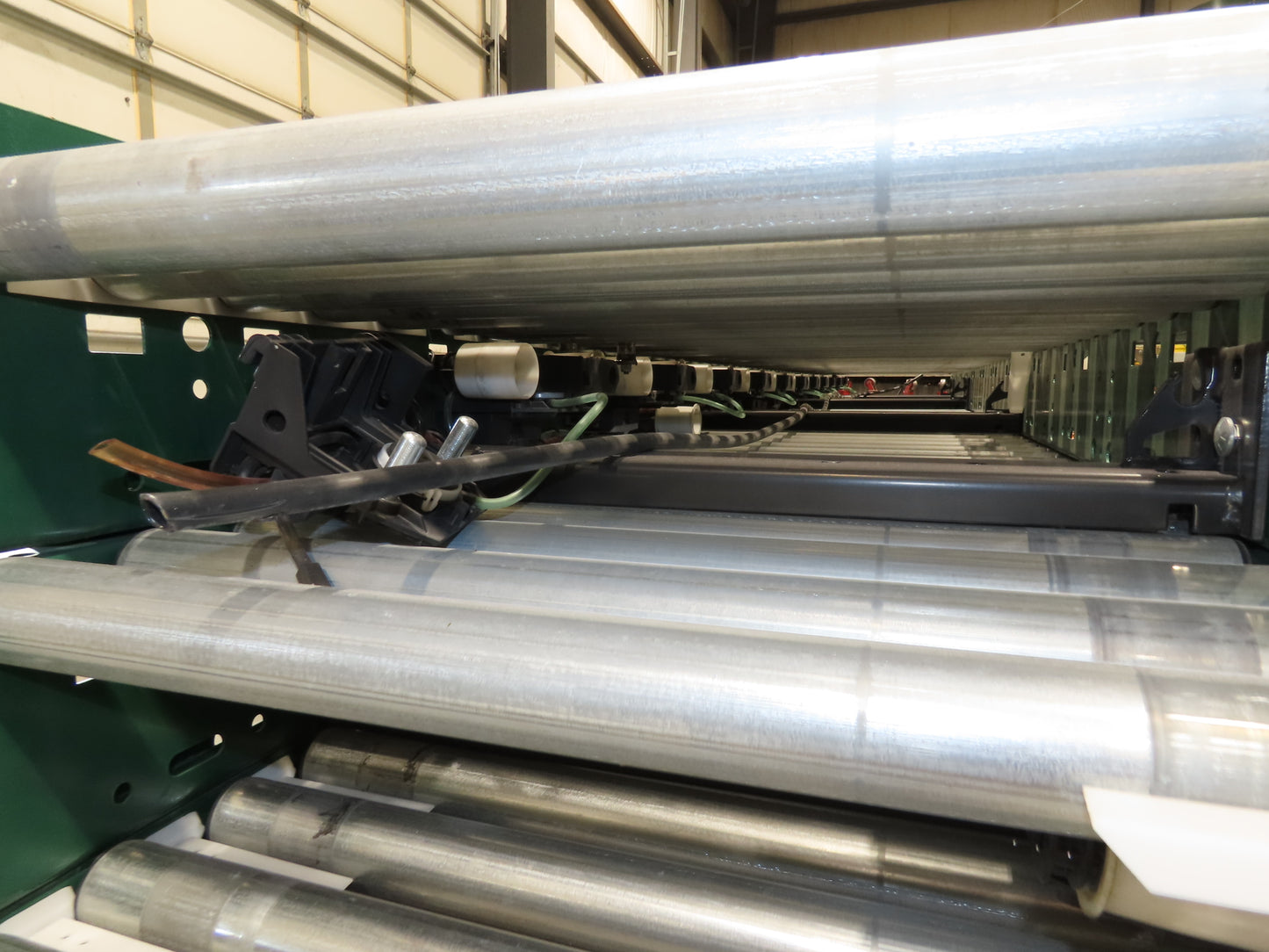 Dematic Rapistan 25"x 12' Gravity Roller Conveyor 22"BF 1.9"  5-Sections 60'L