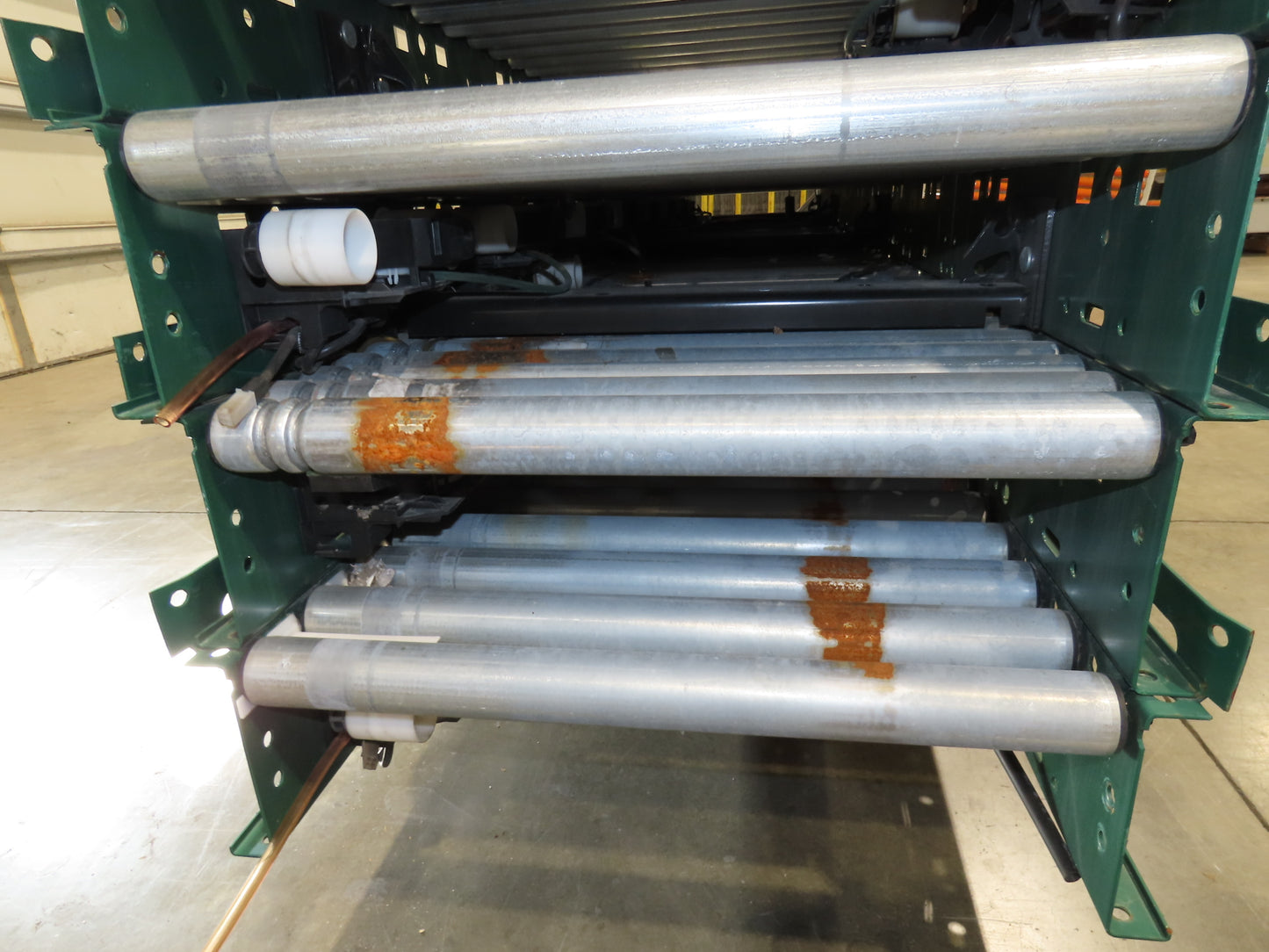 Dematic Rapistan 25"x 12' Gravity Roller Conveyor 22"BF 1.9"  5-Sections 60'L