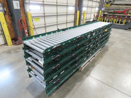 Dematic Rapistan 25"x 12' Gravity Roller Conveyor 22"BF 1.9"  5-Sections 60'L