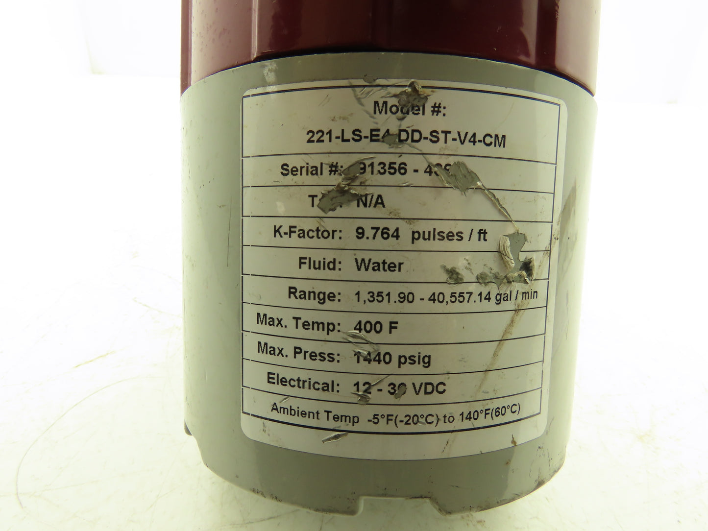 Sierra 221-LS-E4-DD-ST-V4-CM Digital Flowmeter 1440PSI 12-36VDC Haz Loc