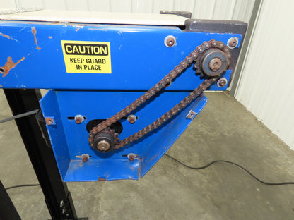 MAC 12"x 8' 4" Belt Conveyor 240mm Belt 115V 1PH Chain Drive 24fpm Adj Height