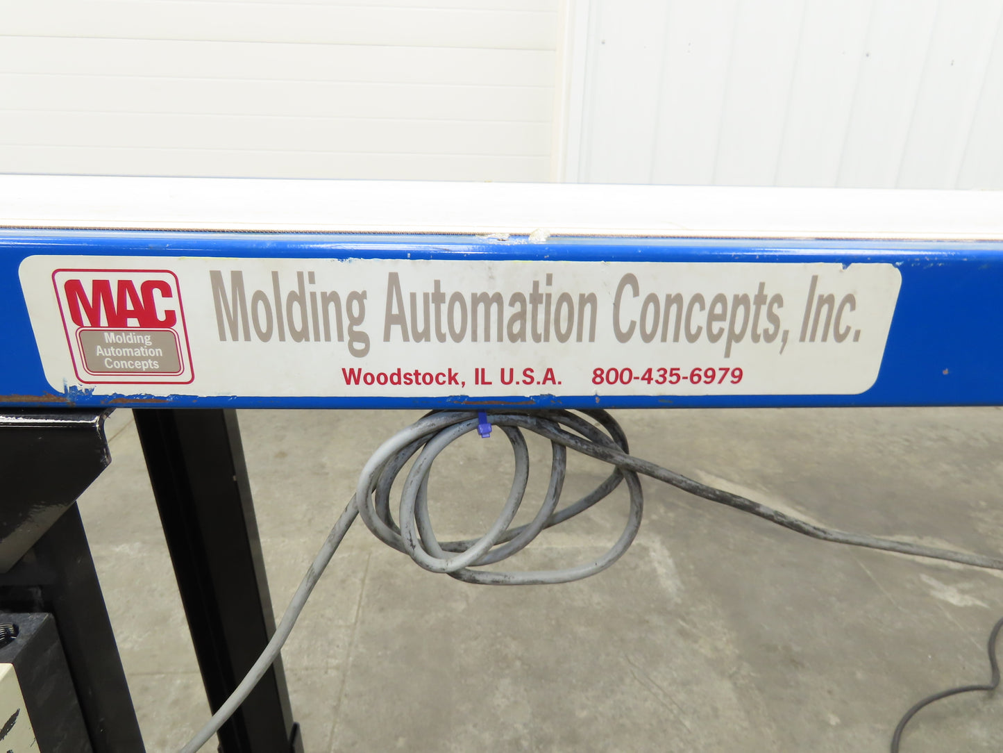 MAC 12"x 8' 4" Belt Conveyor 240mm Belt 115V 1PH Chain Drive 24fpm Adj Height