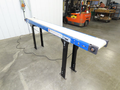 MAC 12"x 8' 4" Belt Conveyor 240mm Belt 115V 1PH Chain Drive 24fpm Adj Height