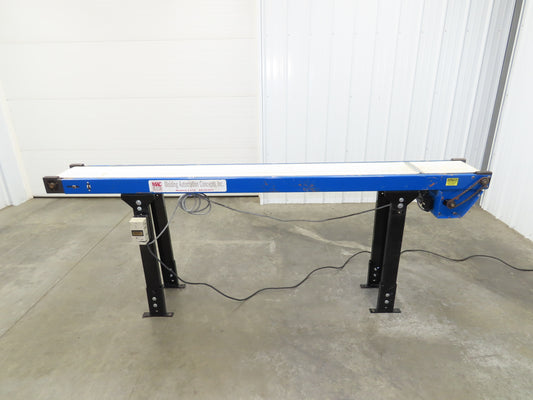 MAC 12"x 8' 4" Belt Conveyor 240mm Belt 115V 1PH Chain Drive 24fpm Adj Height