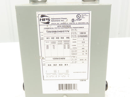 Hammond HPS Fortress C1F002WES Transformer 2kva 120/208/240/277V 1Ph 3R