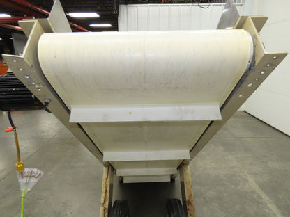 Plastic Process 24"x 80" Portable Incline Conveyor Cleated Belt 115V 1PH 20FPM