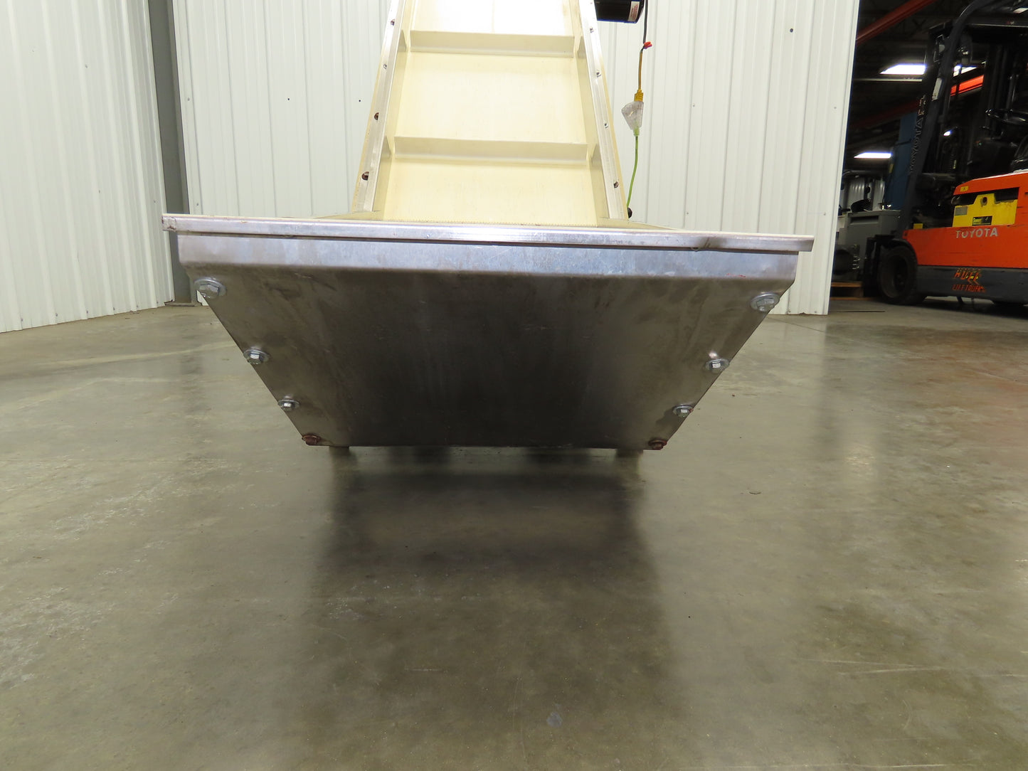 Plastic Process 24"x 80" Portable Incline Conveyor Cleated Belt 115V 1PH 20FPM