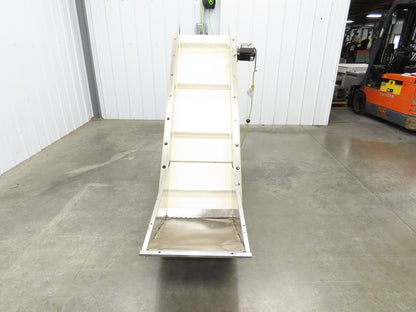 Plastic Process 24"x 80" Portable Incline Conveyor Cleated Belt 115V 1PH 20FPM