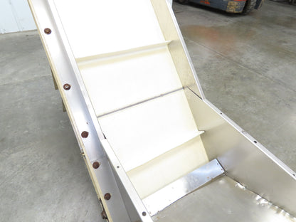 Plastic Process 24"x 80" Portable Incline Conveyor Cleated Belt 115V 1PH 20FPM