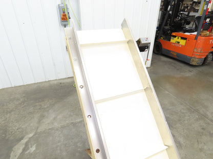 Plastic Process 24"x 80" Portable Incline Conveyor Cleated Belt 115V 1PH 20FPM