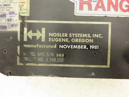 Coe NPC Hall Systems Ranger Helium Neon Laser Unit 3mW max