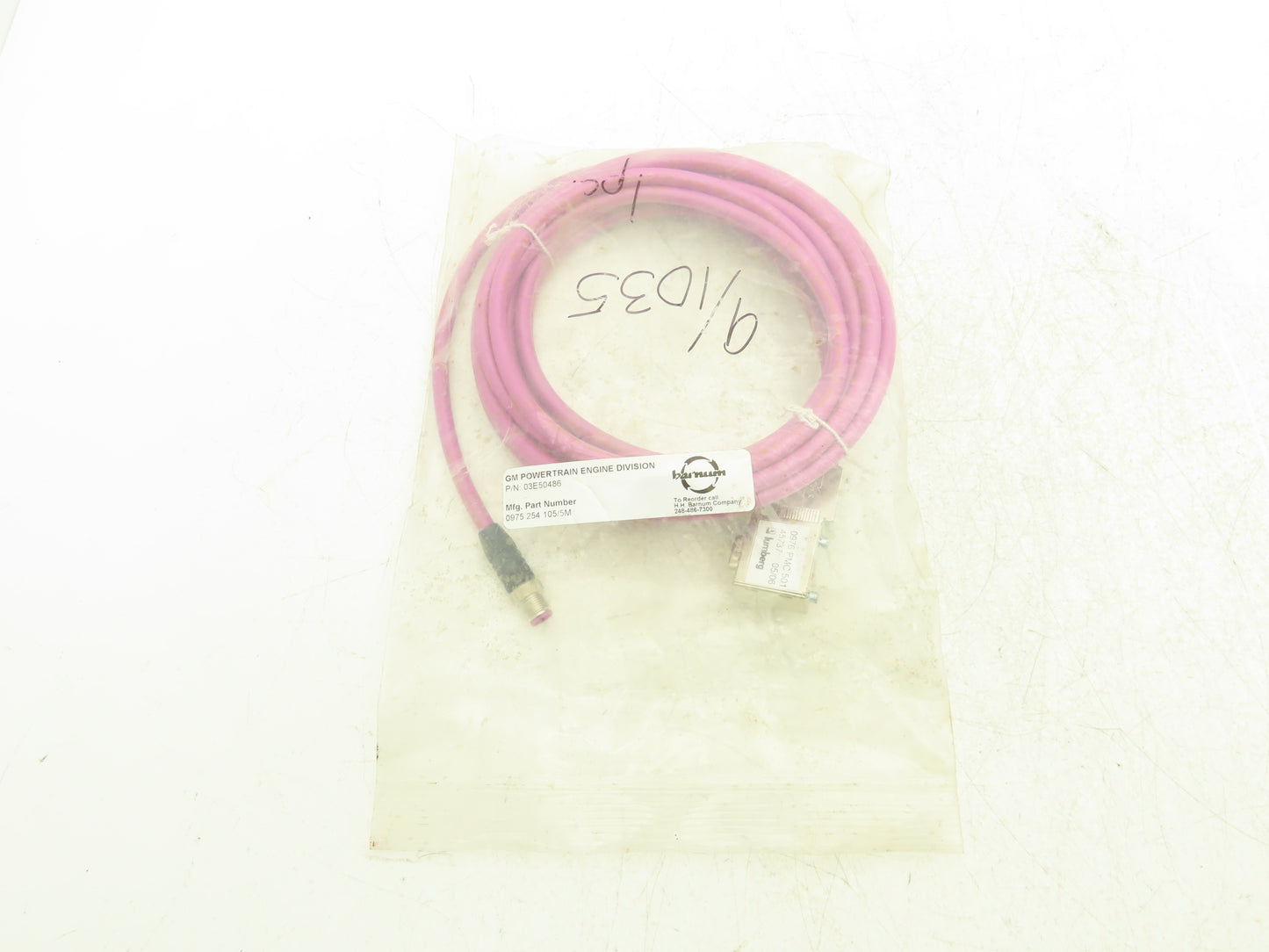 Lumberg 0975 254 105/5M Sensor Actuator Cable 5Pin M12 Male Micro 0976 PMC 501