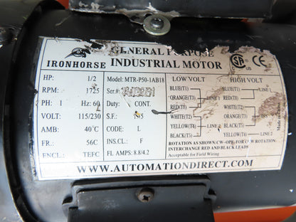 EMI Plastics CAR-24 Adjustable Flat to Incline Belt Conveyor 115V 1PH 40FPM