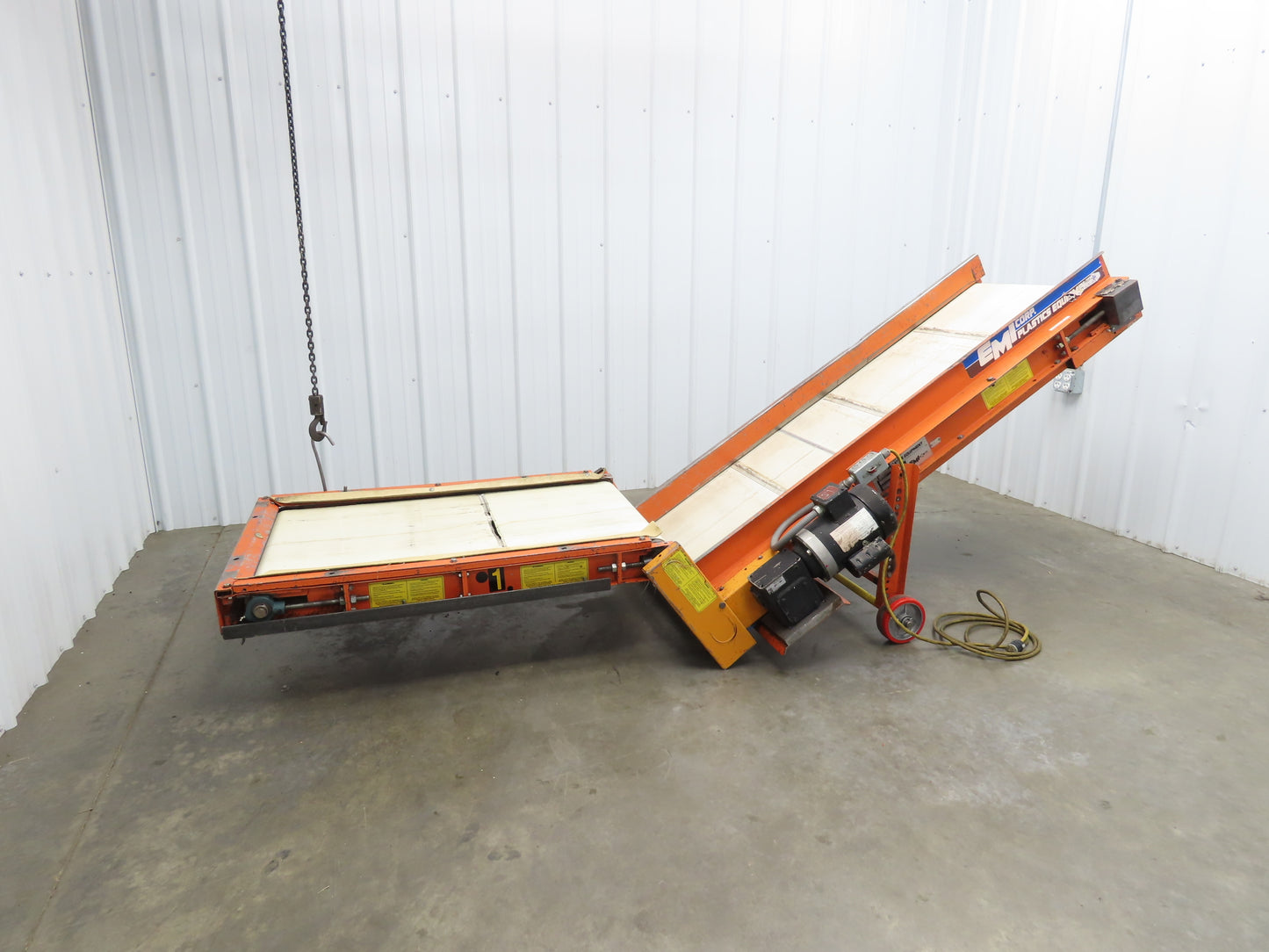 EMI Plastics CAR-24 Adjustable Flat to Incline Belt Conveyor 115V 1PH 40FPM