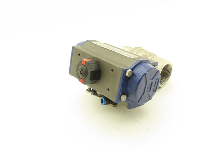 BI-TORQ IS2P1263SRPN 1/4 Turn Pneumatic Actuator 1-1/4" Stainless Ball Valve