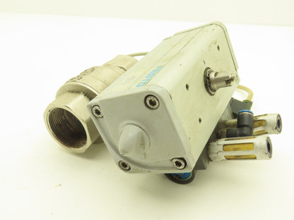 Festo 540516 1/4 Turn Pneumatic Actuator 1-1/2" NPT Stainless Ball Valve