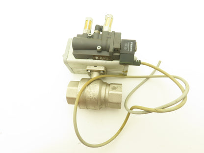 Festo 540516 1/4 Turn Pneumatic Actuator 1-1/2" NPT Stainless Ball Valve