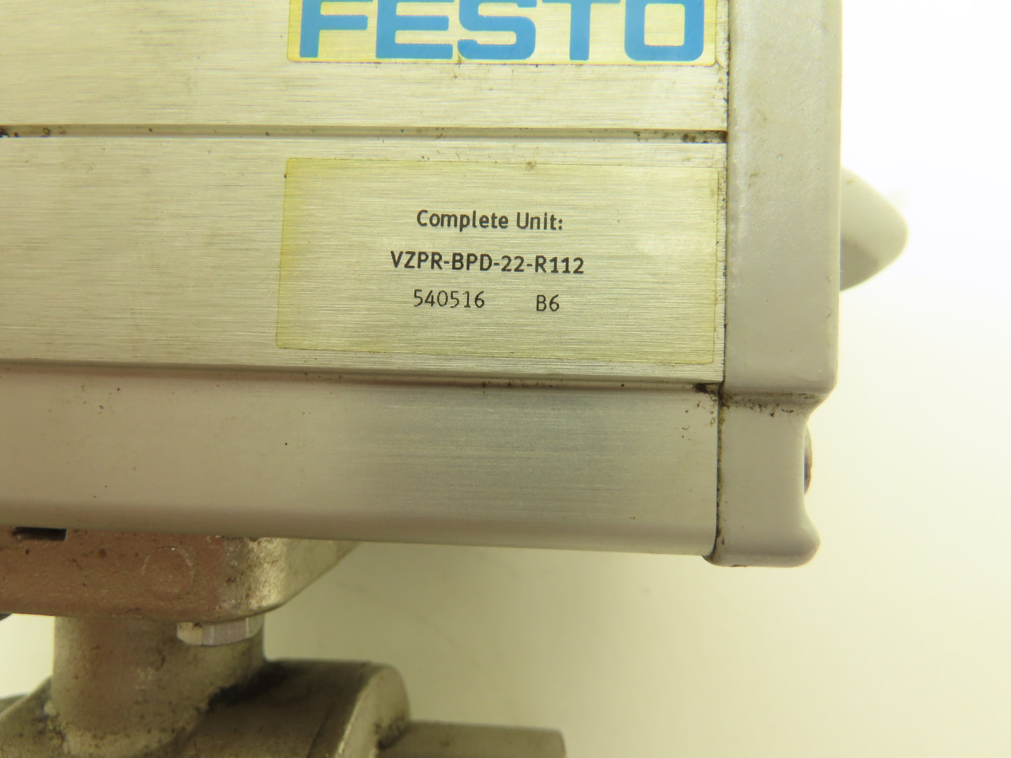 Festo 540516 1/4 Turn Pneumatic Actuator 1-1/2" NPT Stainless Ball Valve