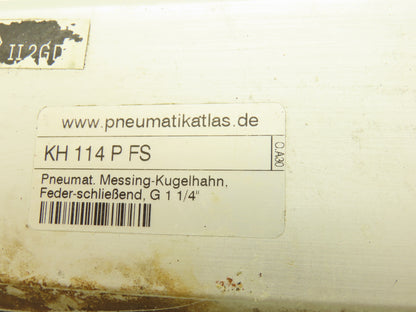Pneumatikatlas KH114PFS 1/4 Turn Pneumatic Actuator 1-1/4" Stainless Ball Valve