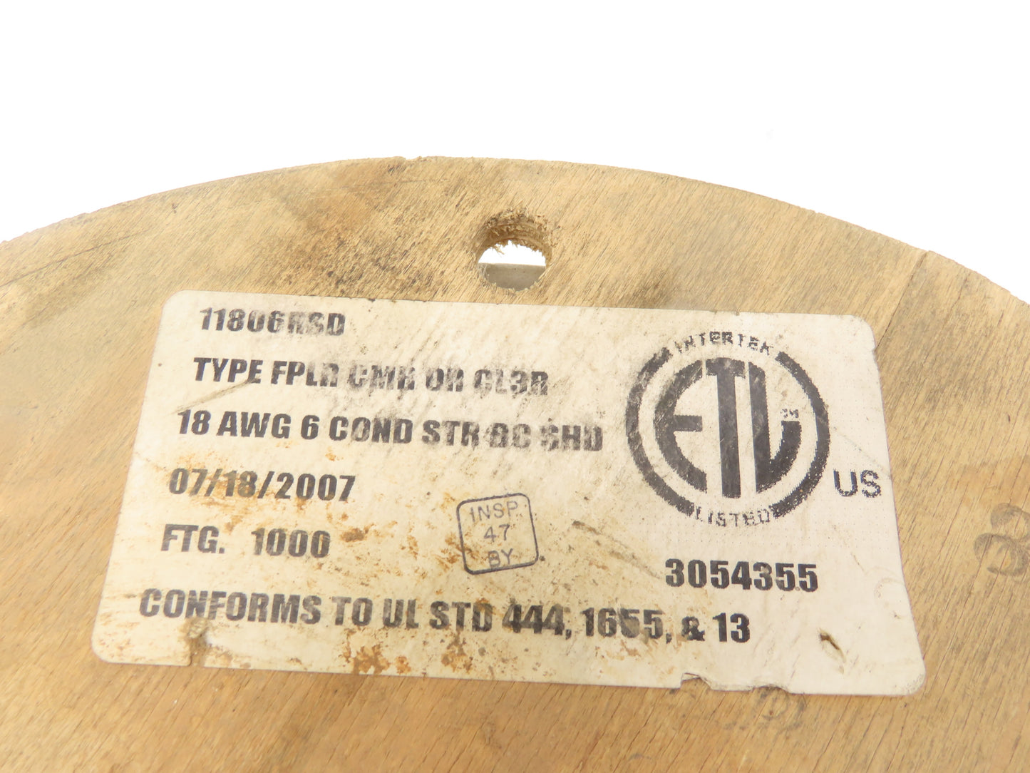 Intertek 11806RSD 18 Gauge 6 Conductor Shielded Stranded 1000' Spool