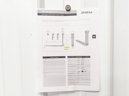 FDF 677309160 2.5x7x56" Pin-Type Shaft-Mounted Forklift Telehandler Forks 1-Pair